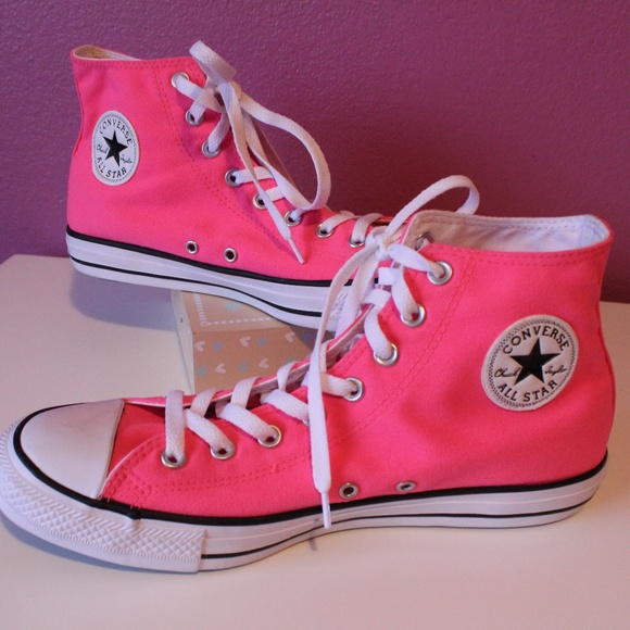 Converse Shoes - NWOT Converse Neon Pink High Tops, size 12